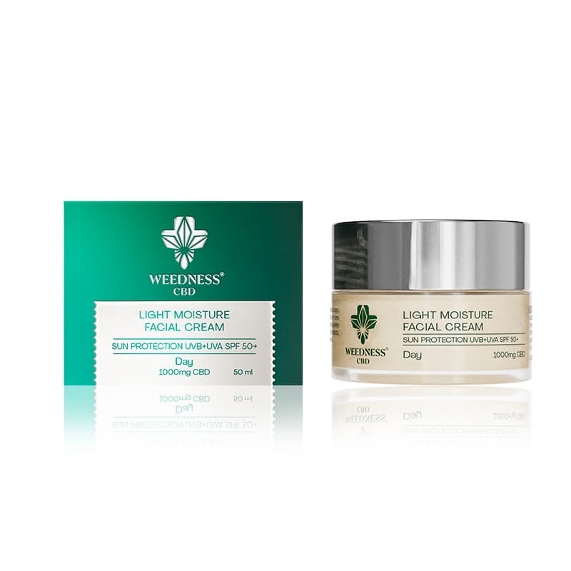 Дневен крем за лице със слънцезащитен фактор SPF50 и 1000 mg CBD 50ml