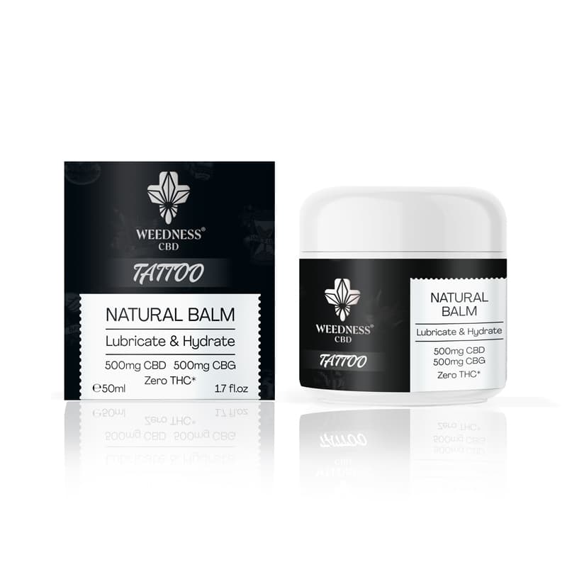 Натурален балсам за татуировки с 500mg CBD и 500mg CBG